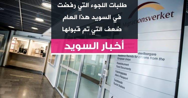 طلبات اللجوء التي رفضت في السويد هذا العام ضعف التي تم قبولها