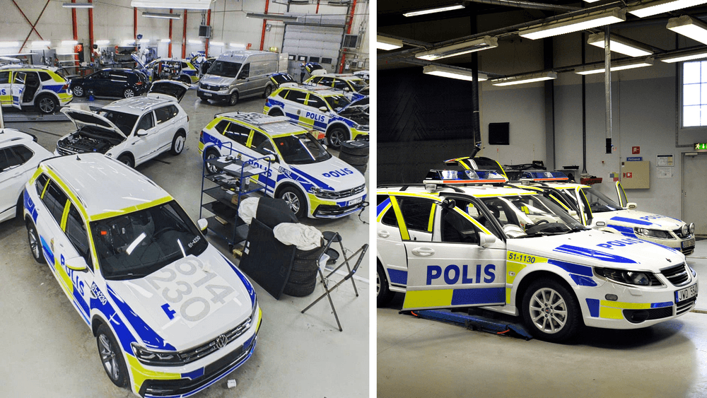 سيارات الشرطة السويدية