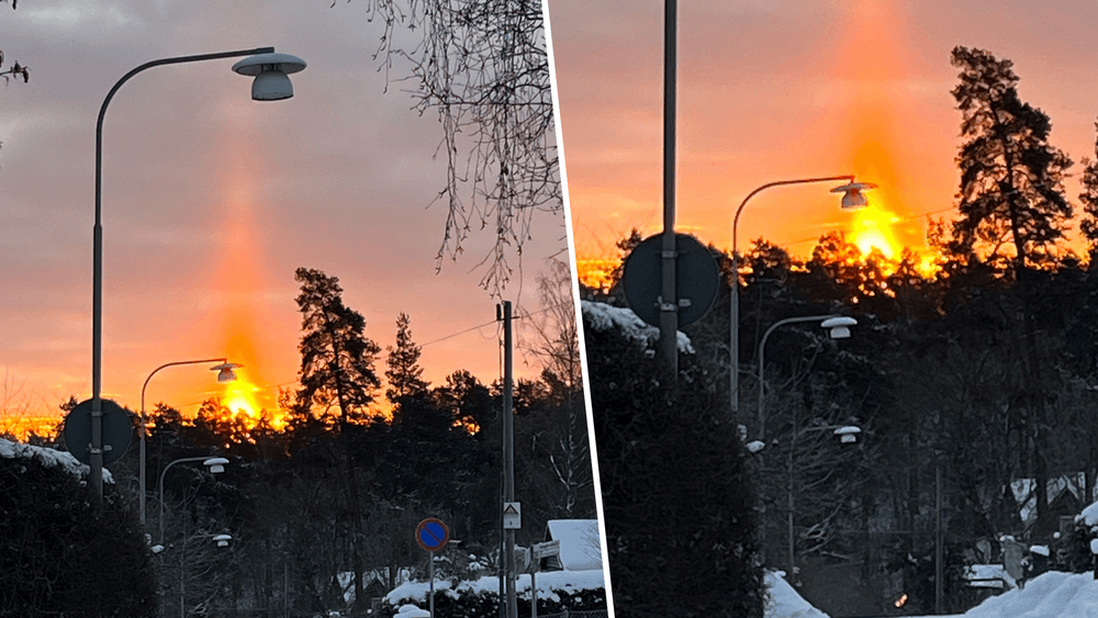 ظاهرة ضوئية نادرة تحدث في سماء ستوكهولم