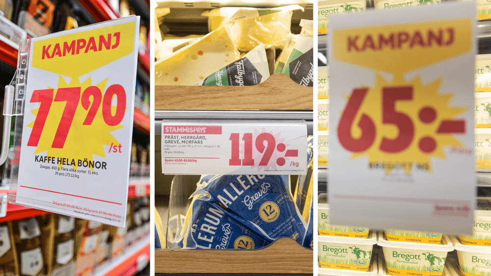  أسعار المواد الغذائية في الارتفاع في السويد