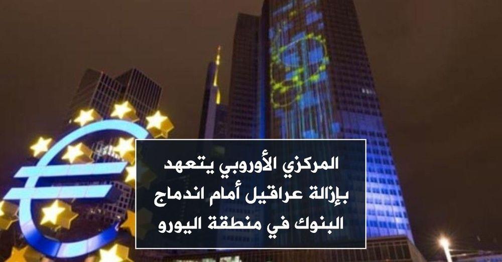 المركزي الأوروبي يتعهد بإزالة عراقيل أمام اندماج البنوك في منطقة اليورو