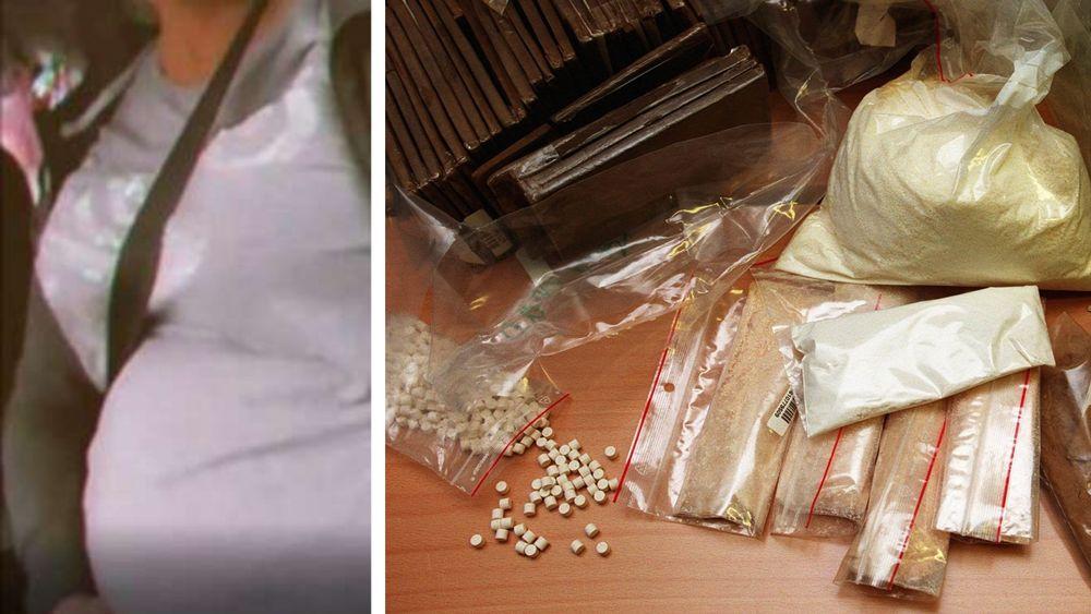السجن والطرد لرجل وأمرأة تظاهرت بأنها حامل لإخفاء الحشيش