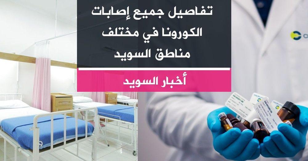 تفاصيل جميع إصابات الكورونا في مختلف مناطق السويد