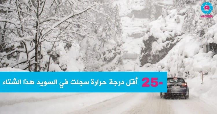 25- أقل درجة حرارة سجلت في السويد هذا الشتاء