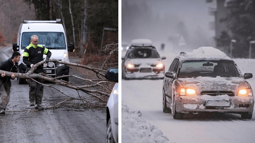 العاصفة غيدا تصل جنوب السويد… وتحذيرات من الخروج للطرقات

