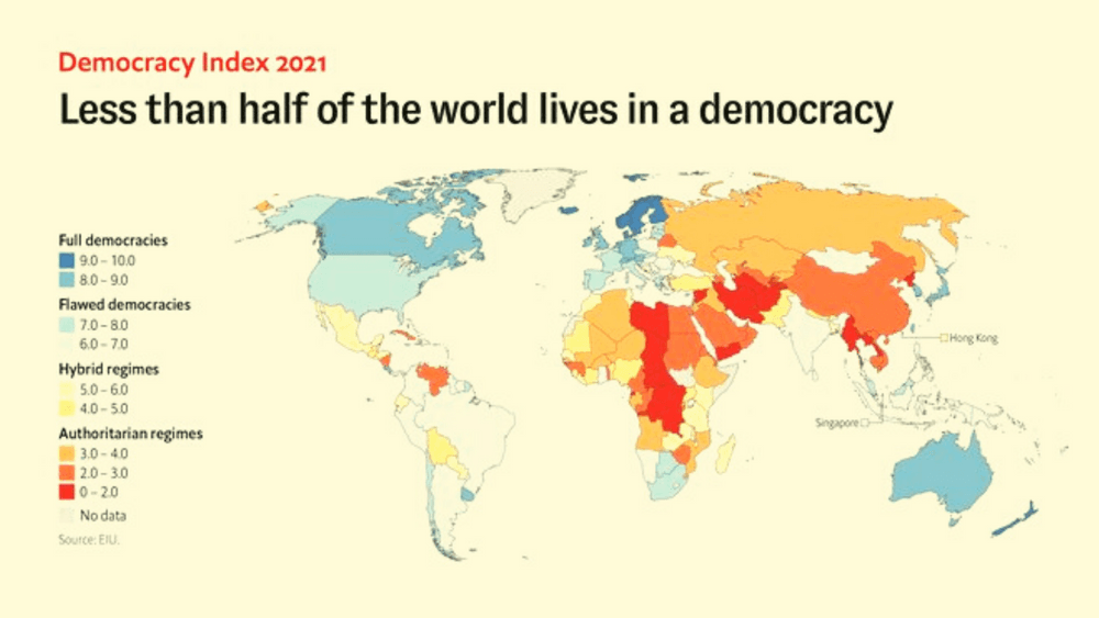 ما موقع السويد ضمن مؤشر الديمقراطية العالمي؟