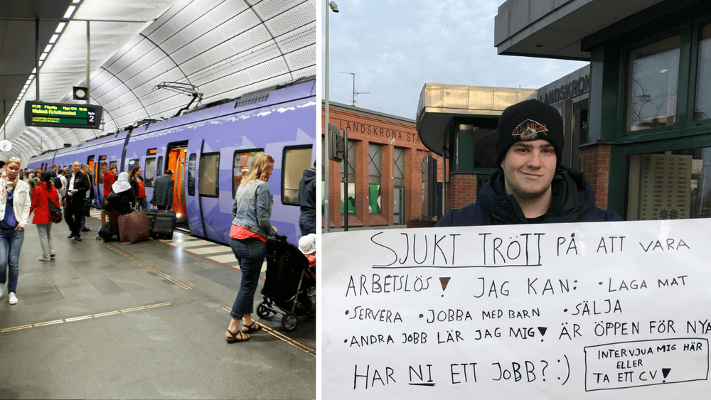 عرض سيرته الذاتية في محطة قطارات في السويد فانهالت عليه عروض العمل