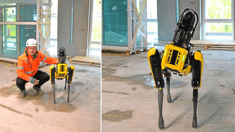 تصميم روبوت بهيئة كلب لمساعدة عمال البناء في السويد