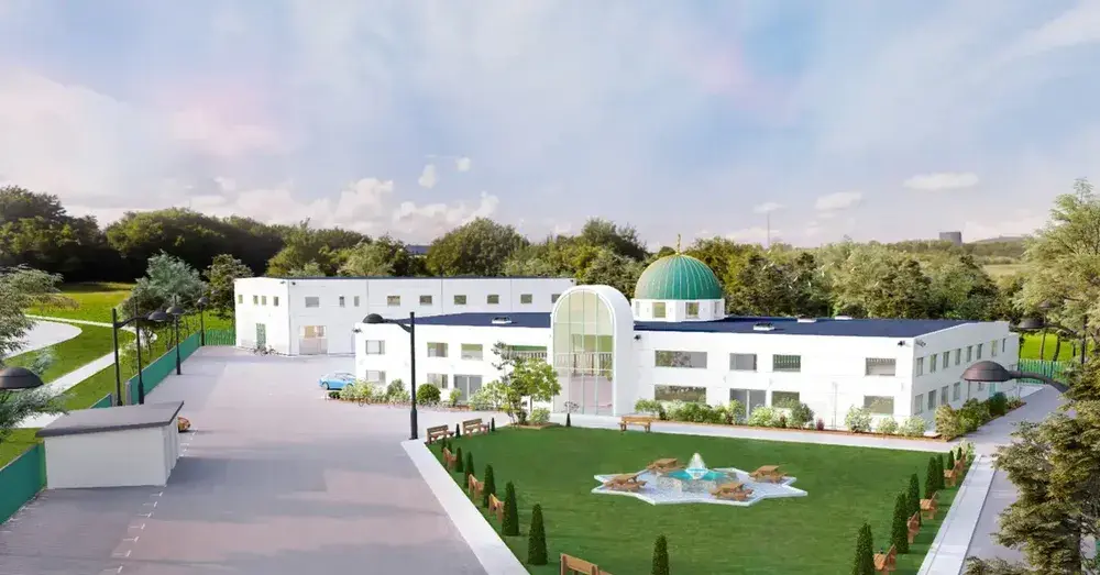 مسجد جديد قيد البناء في مدينة هلسنبوري
