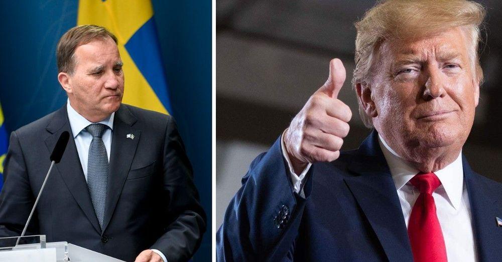 رئيس الولايات المتحدة الأمريكية دونالد ترامب يمتدح السويد