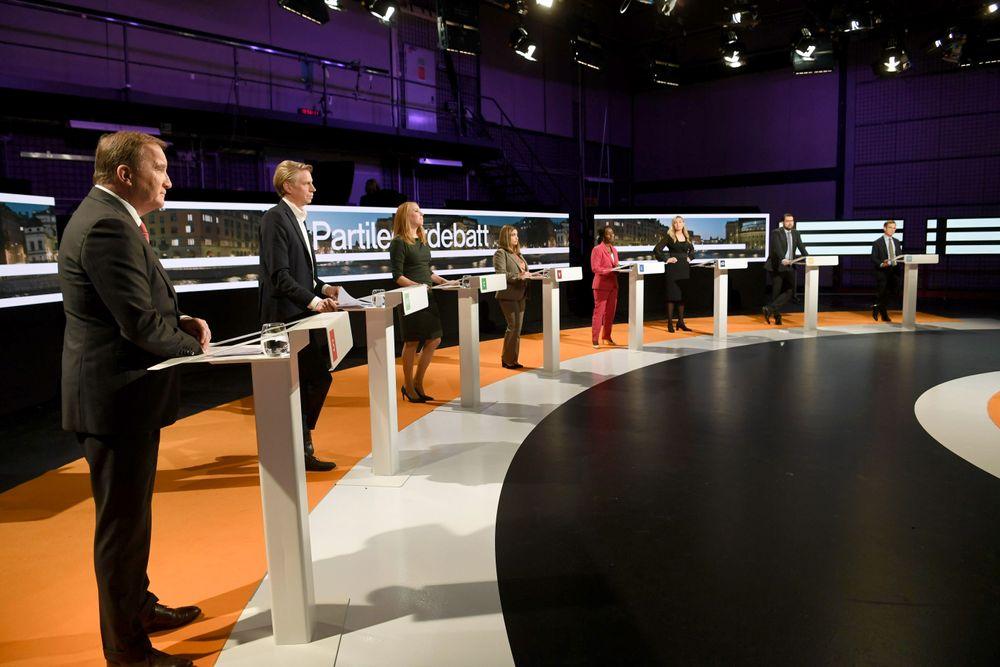 مناظرة بين رؤساء الأحزاب تتناول القضايا الساخنة في السويد