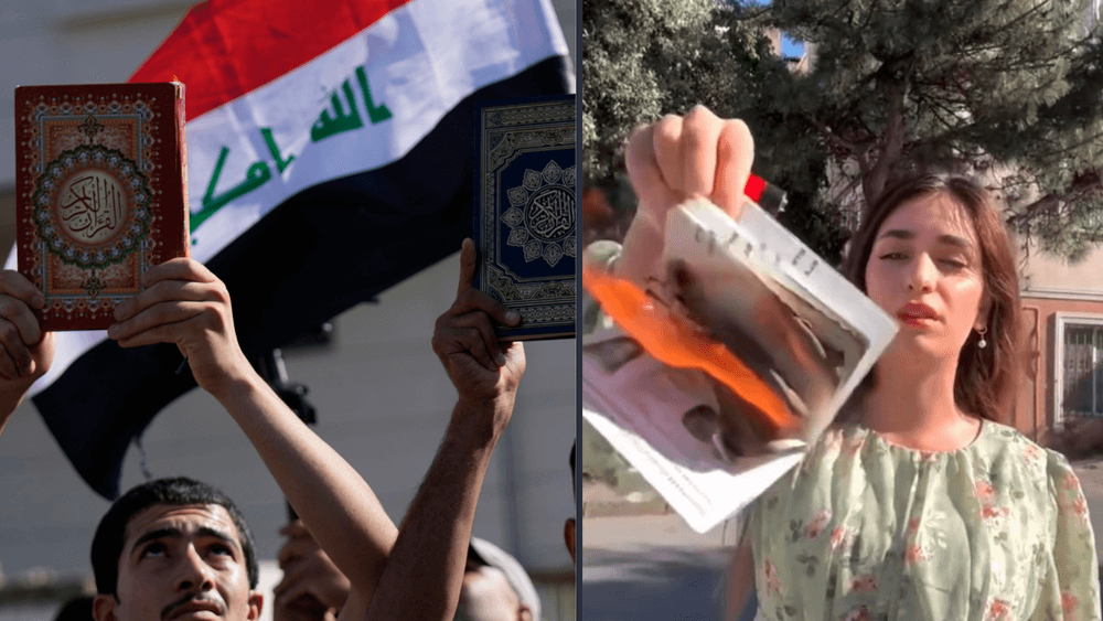 شابة عراقية في السويد تحرق جواز سفرها السويدي "احتجاجاً على حرق القرآن الكريم"

